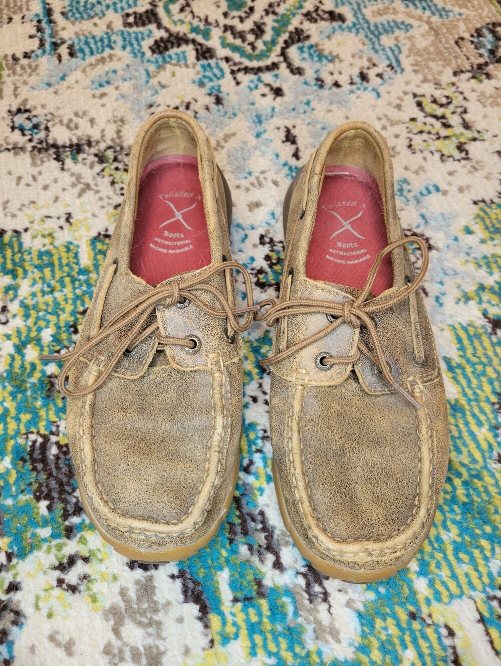 Twisted X Women's Boat Shoe Driving Moccasin Shoes, Size Womes 6.5